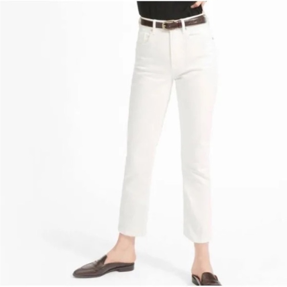 EVERLANE The Cheeky Summer 100% Cotton Jean in Ecru White